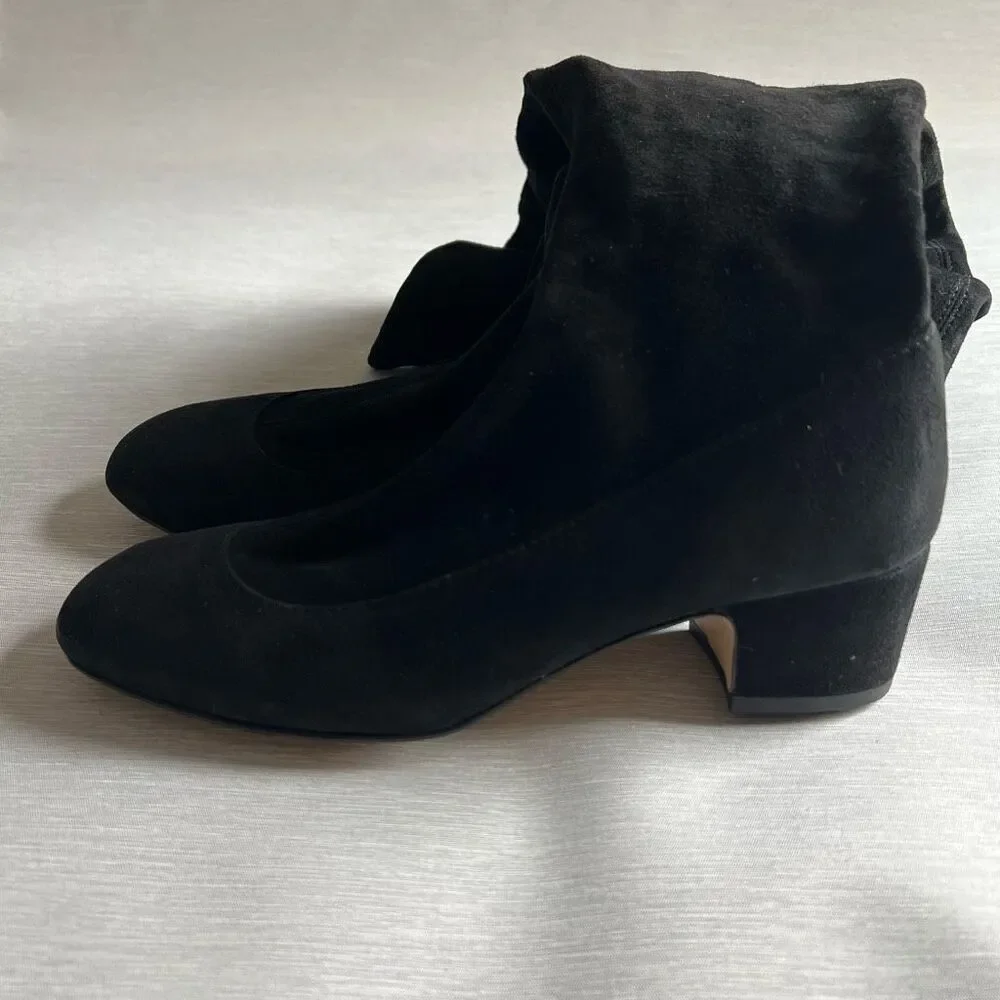 TED BAKER Ayannah Over The Knee Suede Stretch Leather Black Boots US Size 7 New